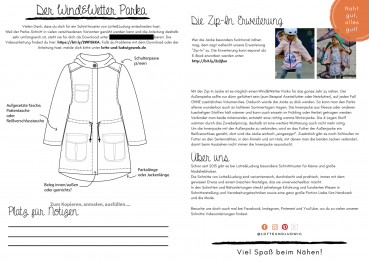 Preview: Lotte & Ludwig Papierschnittmuster Wind und Wetter Parka Kids